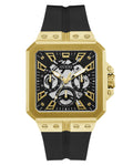 Guess Leo Multifunction Black Dial Black Silicone Strap Watch For Men - GW0637G2