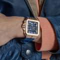 Guess Leo Chronograph Blue Dial Blue Silicone Strap Watch For Men - GW0637G3