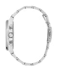 Guess Equity Analog Black Dial Silver Steel Strap Watch For Men - GW0703G1