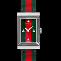 Gucci G-Frame Mother of Pearl Dial Two Tone Nylon Strap Watch For Women - YA147404