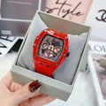 Guess Phoenix Multifunction Black Dial Red Rubber Strap Watch for Men - GW0203G5
