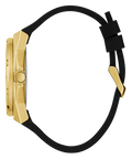 Guess Asteria Multifunction Gold Dial Black Rubber Strap Watch For Women - GW0620L2