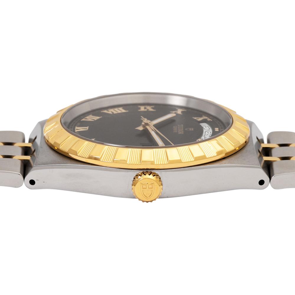 Tudor Royal Automatic Black Dial Two Tone Steel Strap Watch for Men - M28603-0003