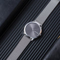 Calvin Klein Minimal Grey Dial Silver Mesh Bracelet Watch for Men - K3M211Y3