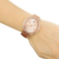 Michael Kors Brinkley Rose Gold Dial Rose Gold Steel Strap Watch for Women - MK6204