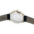 Hugo Boss Skymaster Chronograph Blue Dial Black Leather Strap Watch for Men - 1513783