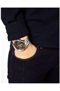 Hugo Boss Ikon Black Dial Silver Steel Strap Watch for Men - 1512965