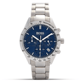 Hugo Boss Talent Blue Dial Silver Steel Strap Watch for Men - 1513582