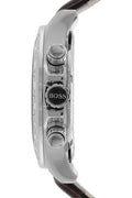 Hugo Boss Ikon Black Dial Black Leather Strap Watch for Men - 1513178