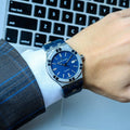 Maurice Lacroix Aikon Automatic Blue Dial Blue Leather Strap Watch For Men - AI6008-ss001-430-1