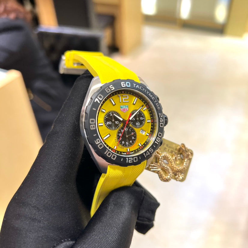 Tag Heuer Formula 1 Yellow Dial Watch for Men - CAZ101AM.FT8054