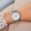 Tommy Hilfiger Blake Diamonds Silver Dial Silver Mesh Bracelet Watch for Women - 1782301