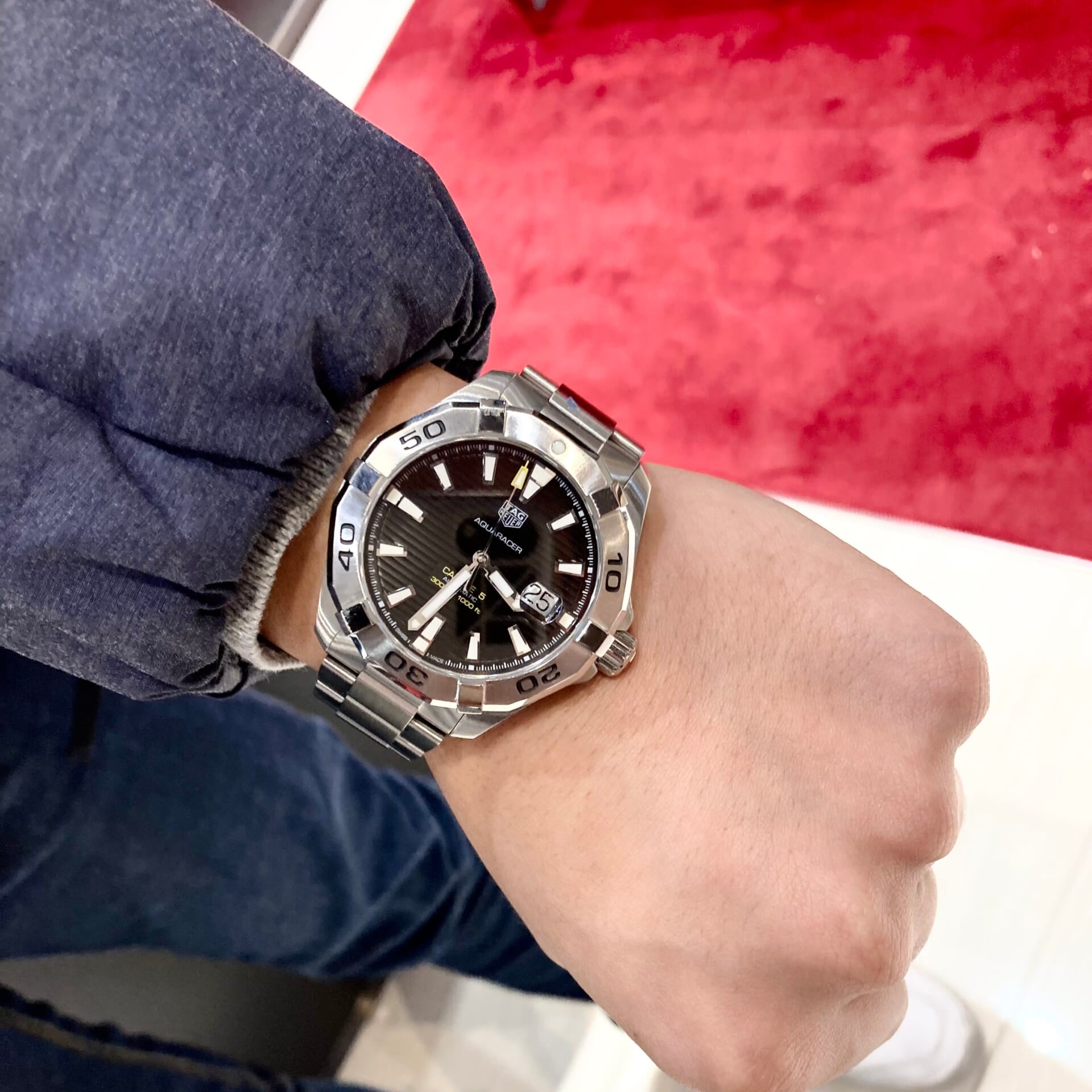 Tag Heuer Aquaracer Black Dial Watch for Men - WAY2010.BA0927
