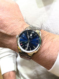 Tag Heuer Carrera Twin Time Blue Dial Silver Steel Strap Watch for Men - WBN201A.BA0640