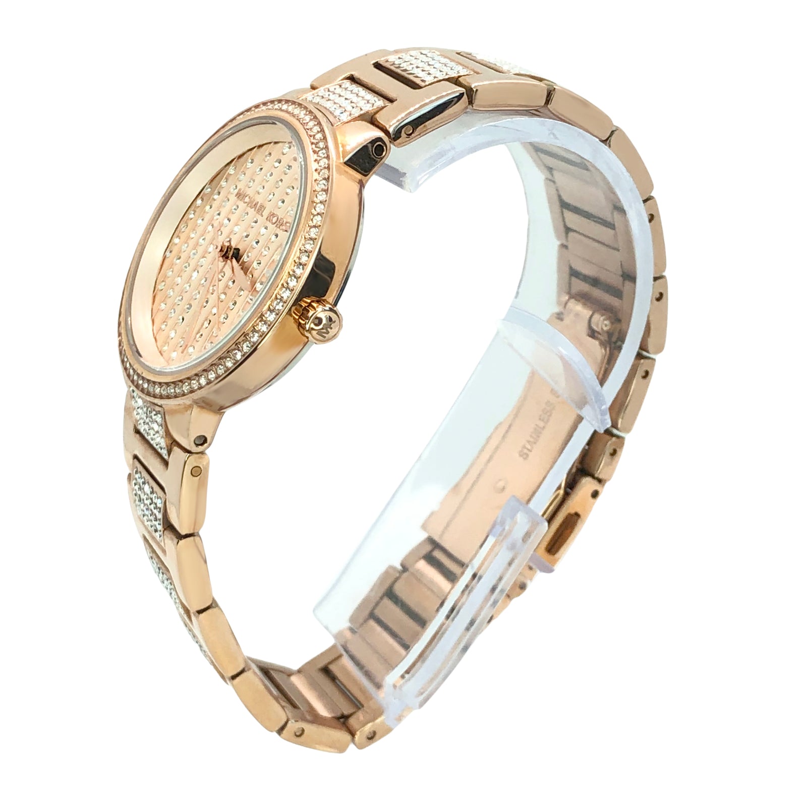 Michael Kors Gabbi Rose Gold Dial Rose Gold Steel Strap Watch For Women - MK3986