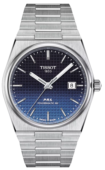 Tissot Powermatic 80 Automatic Gradient Blue Dial Silver Steel Strap Watch for Men - T137.407.11.051.01
