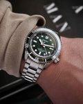 Seiko Prospex GMT Divers Automatic Marine Green Dial Silver Steel Strap Watch For Men - SPB381J1