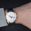 Tissot T Classic PR 100 Chronograph Silver Dial Black Leather Strap Watch for Men - T101.417.36.031.00