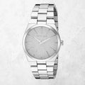 Michael Kors Channing Three Hand Silver Dial Silver Steel Strap Watch For Women - MK6626