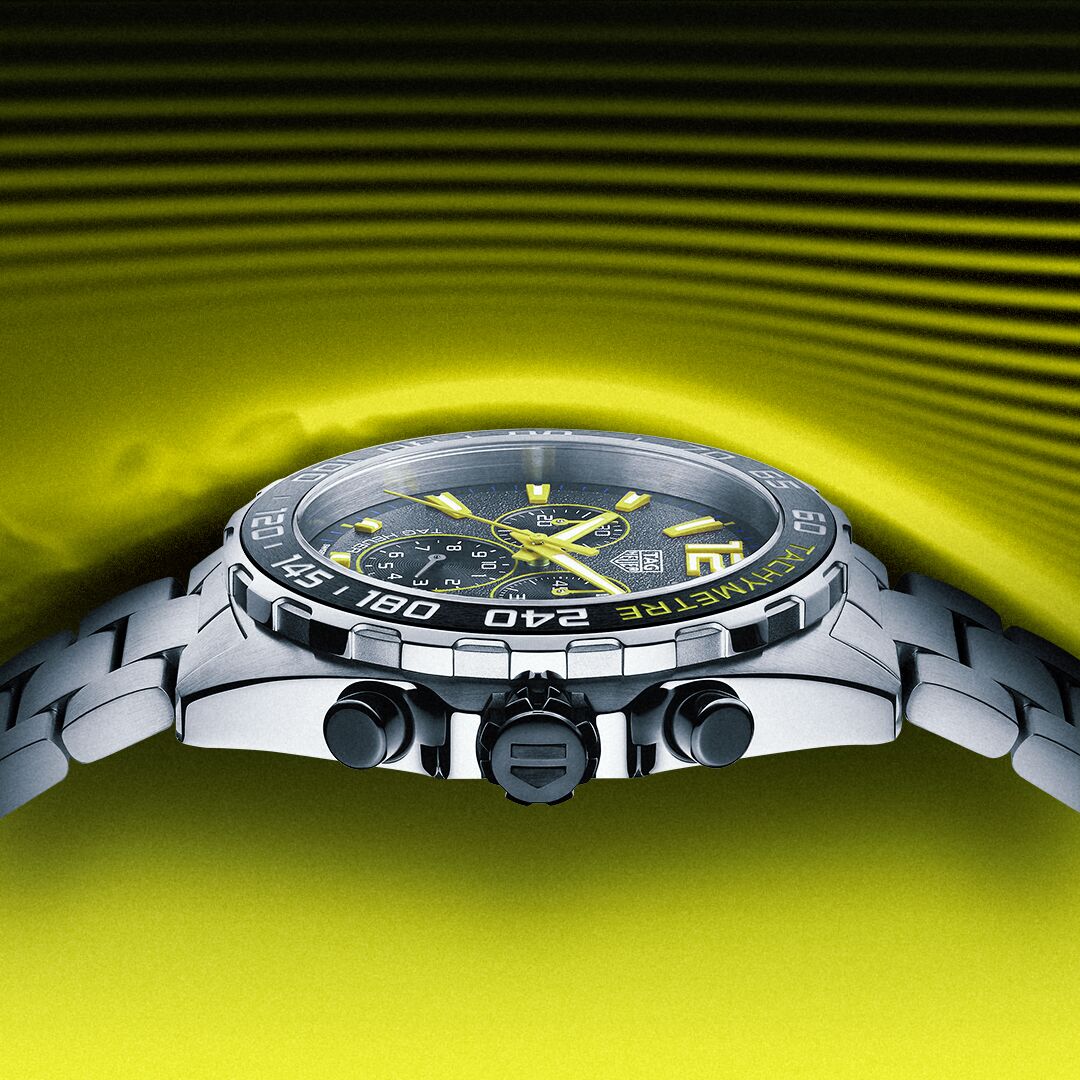 Tag Heuer Formula 1 Chronograph Grey Dial Silver Steel Strap Watch for Men - CAZ101AG.BA0842