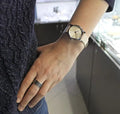 Calvin Klein City White Dial White Leather Strap Watch for Women - K2G231XH