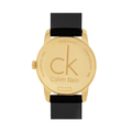 Calvin Klein City Silver Dial Black Leather Strap Watch For Women - K2G23520