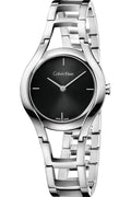 Calvin Klein Class Black Dial Silver Steel Strap Watch for Women - K6R23121