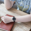 Calvin Klein Even Black Dial Black Leather Strap Watch for Women - K7B231C1