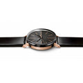 Calvin Klein Boost Black Dial Black Leather Strap Watch for Men - K7Y21TCZ