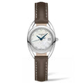 Longines Equestrian Mother of Pearl Dial Brown Leather Strap Watch for Women - L6.136.4.87.2