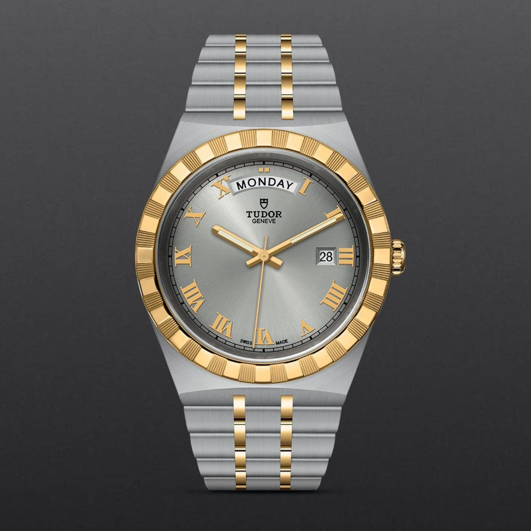 Tudor Royal Automatic Silver Dial Two Tone Steel Strap Watch for Men - M28603-0001