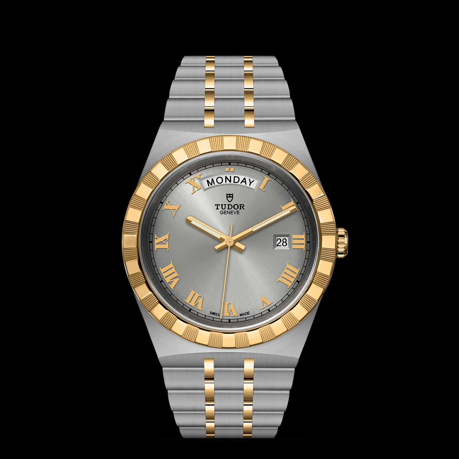 Tudor Royal Automatic Silver Dial Two Tone Steel Strap Watch for Men - M28603-0001