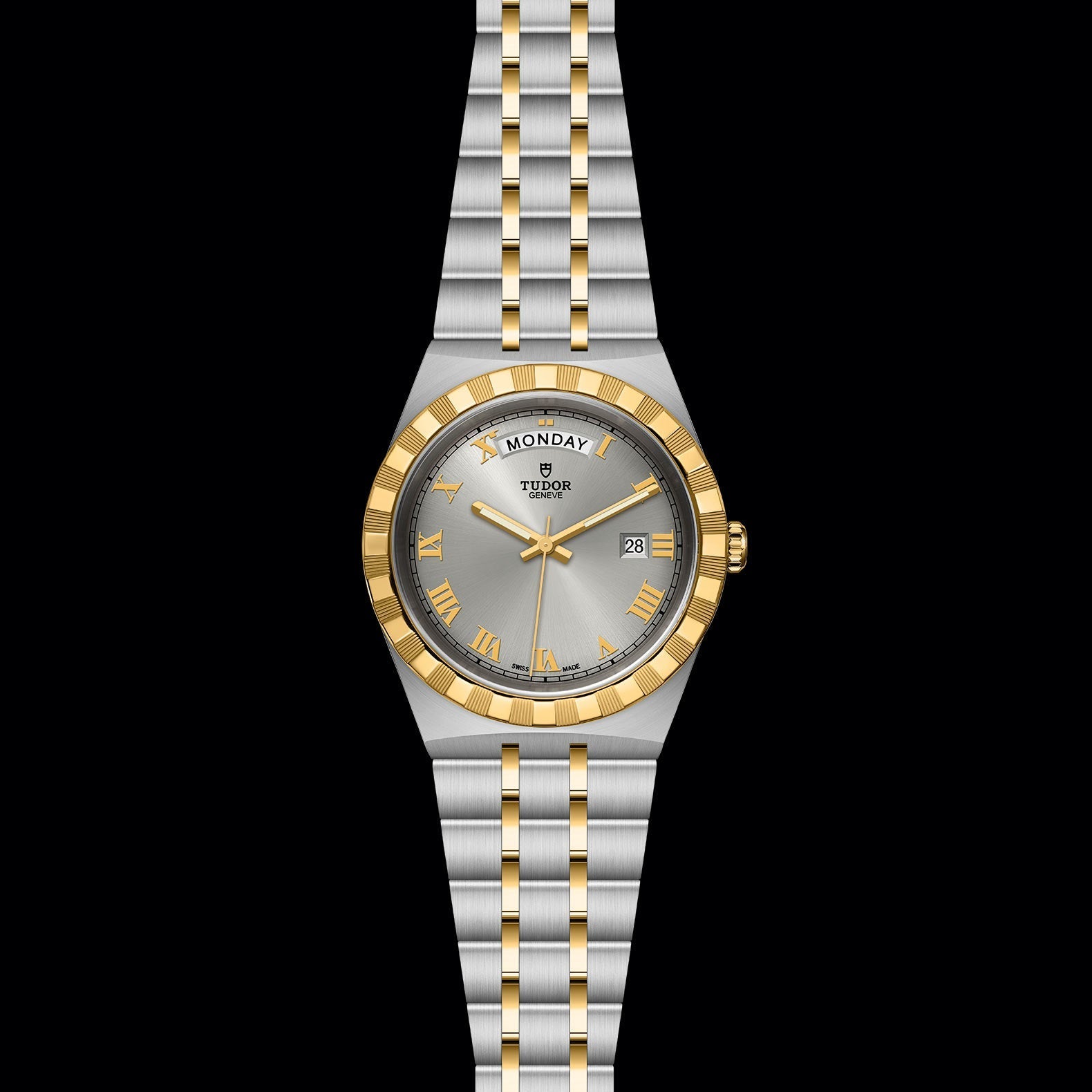 Tudor Royal Automatic Silver Dial Two Tone Steel Strap Watch for Men - M28603-0001