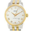 Mido Baroncelli III Automatic White Dial Two Tone Steel Strap Watch For Women - M7600.9.26.1