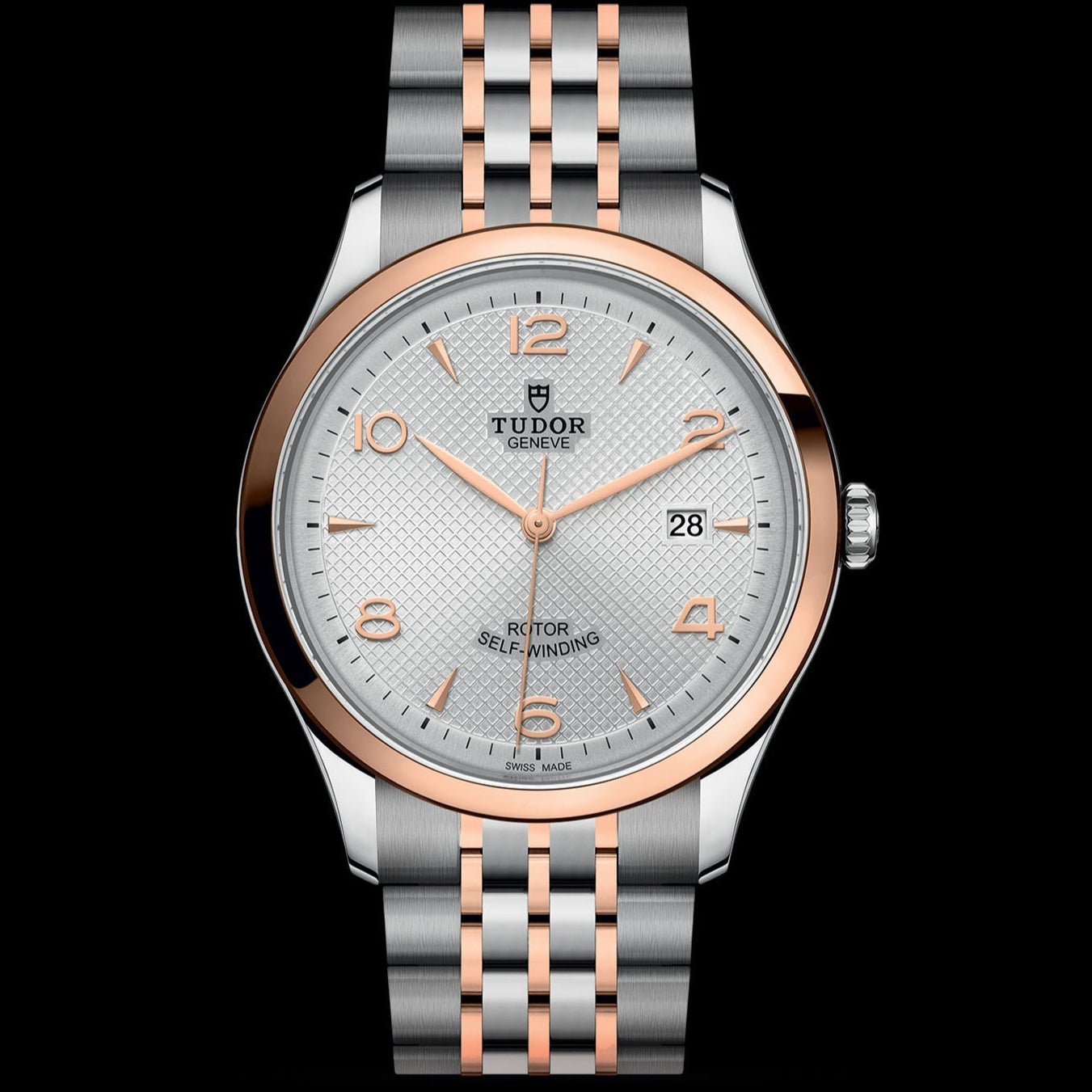 Tudor 1926 Automatic Silver Dial Two Tone Steel Strap Watch for Men - M91651-0001