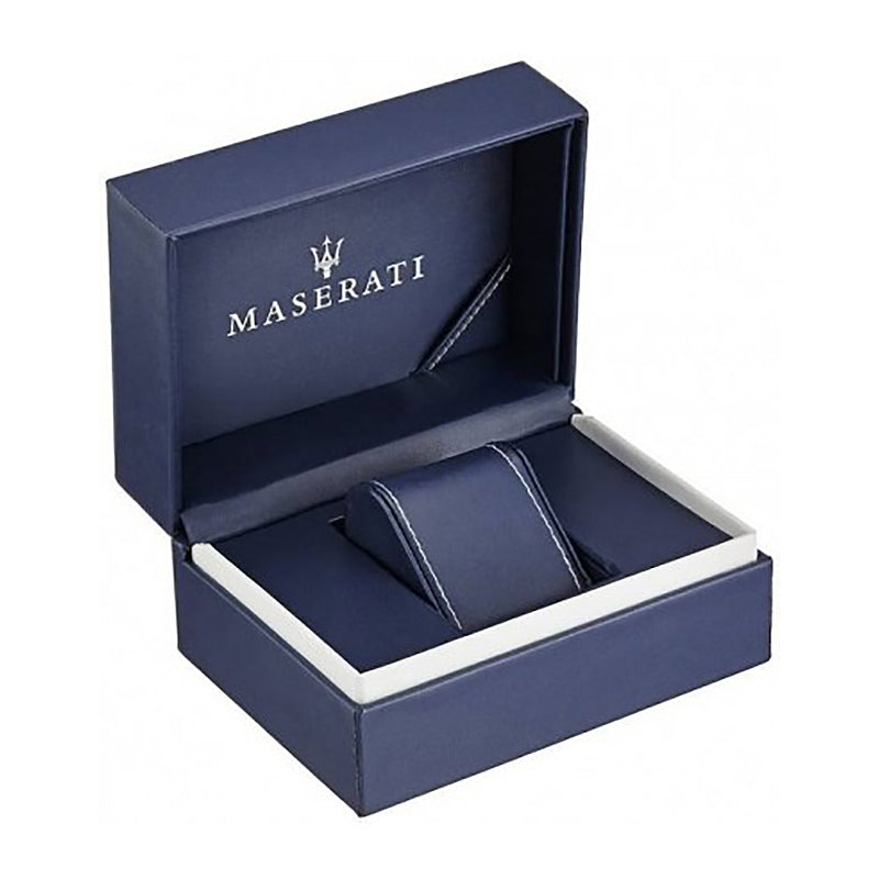 Maserati Epoca Chronograph Black Dial Silver Steel Strap Watch For Men - R8873618017