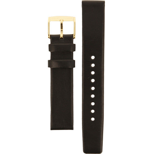 Marc Jacobs Blade Chronograph Rose Gold Dial Black Leather Strap Watch for Women - MBM1188