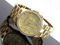 Marc Jacobs Henry Chronograph Gold Dial Gold Steel Strap Watch for Women - MBM3105