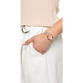 Marc Jacobs Peeker Pink Dial Rose Gold Stainless Steel Strap Watch for Women - MBM3377