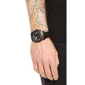 Marc Jacobs Larry Chronograph Black Dial Black Steel Strap Watch for Men - MBM5052