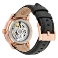Fossil Townsman Automatic Skeleton Black Dial Black Leather Strap Watch for Men - ME3084