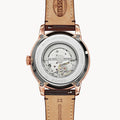 Fossil Townsman Beige Dial Brown Leather Strap Watch for Men - ME3105