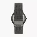 Fossil Neutra Automatic Skeleton Black Dial Grey Mesh Strap Watch for Men - ME3185