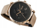 Hugo Boss Integrity Black Dial Gold Mesh Bracelet Watch for Men - 1513808