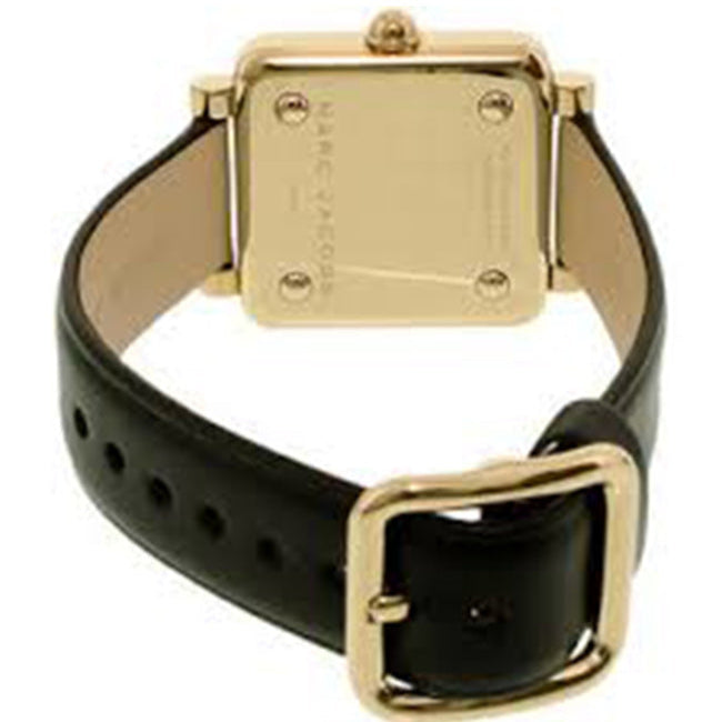 Marc Jacobs Vic Silver Dial Black Leather Strap Watch for Women - MJ1437