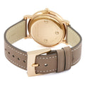 Marc Jacobs Roxy White Dial Cement Brown Leather Strap Watch for Women - MJ1533
