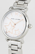 Marc Jacobs Classic White Dial Silver Steel Strap Watch for Women - MJ3591
