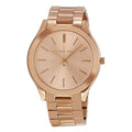 Michael Kors Slim Runway Rose Gold Dial Rose Gold Steel Strap Watch for Women - MK3197