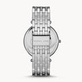 Michael Kors Darci Orange Dial Silver Stainless Steel Strap Watch for Women - MK3218
