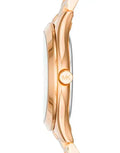 Michael Kors Slim Runway Gold Dial Gold Steel Strap Watch For Women - MK3456